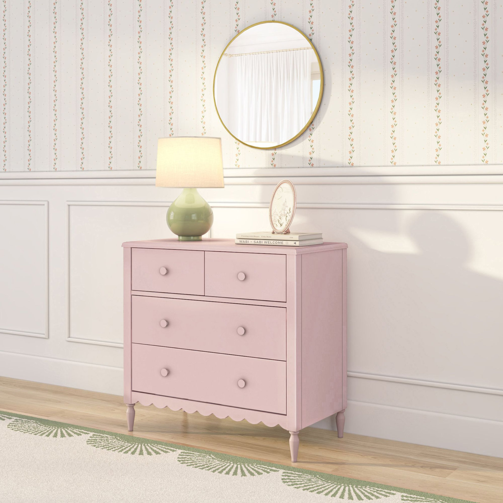 4-Drawer Dresser, Blossom Pink