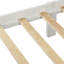 Lit plateforme simple en bois blanc - tête de lit et 10 lattes, facile à assembler, sans sommier avec tête de lit et support à lattes solides, nécessaire, assemblage