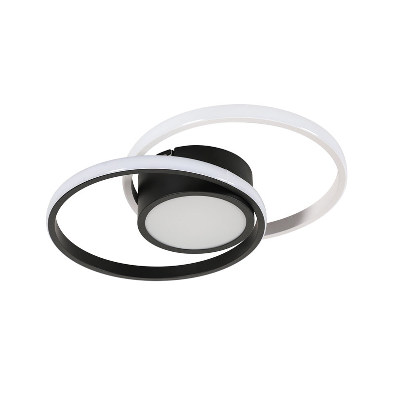 Modern Double Round 40CM LED Flush Mount Ceiling Light, 6500 Kelvins