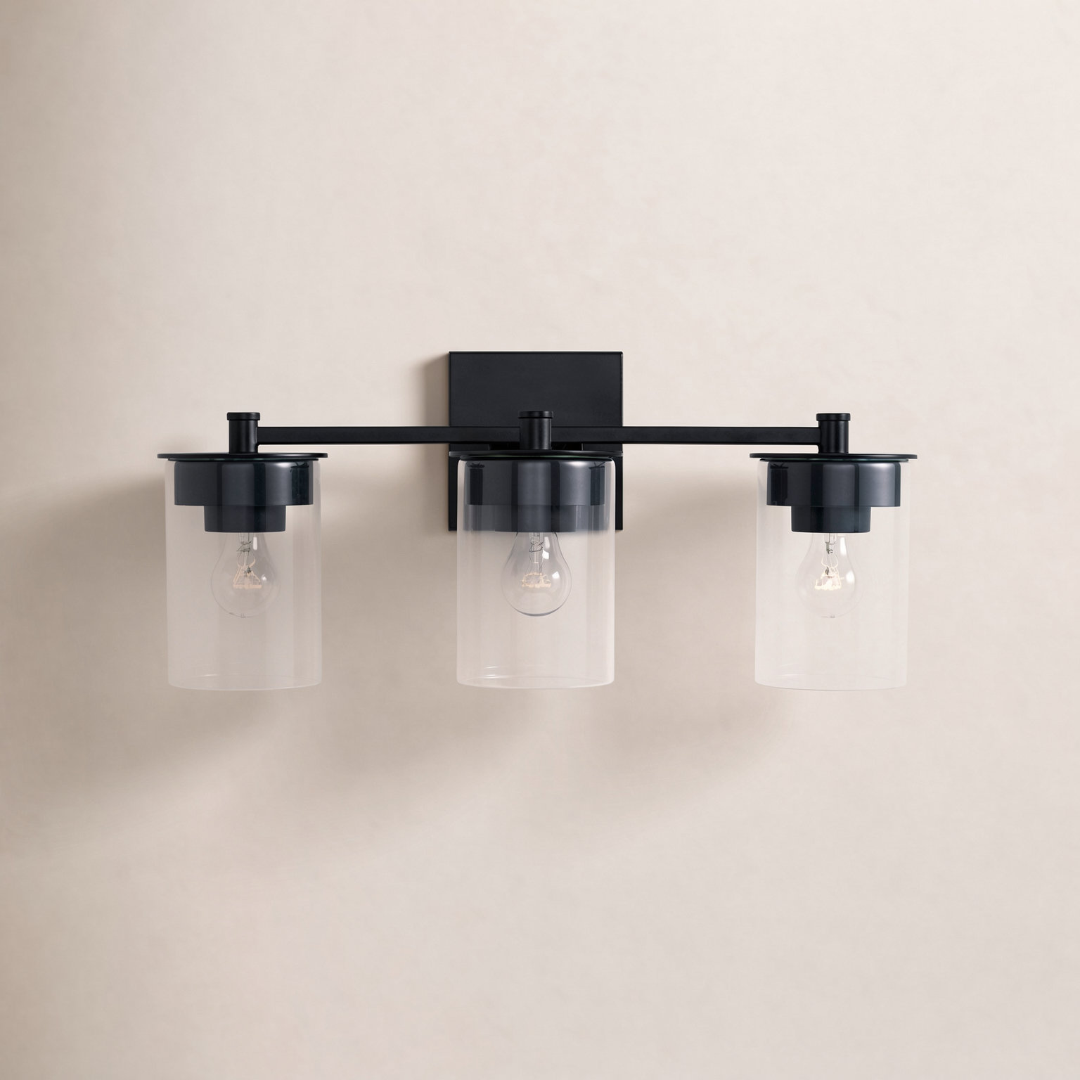 Elstone 3-Light Vanity Light, Matte Black