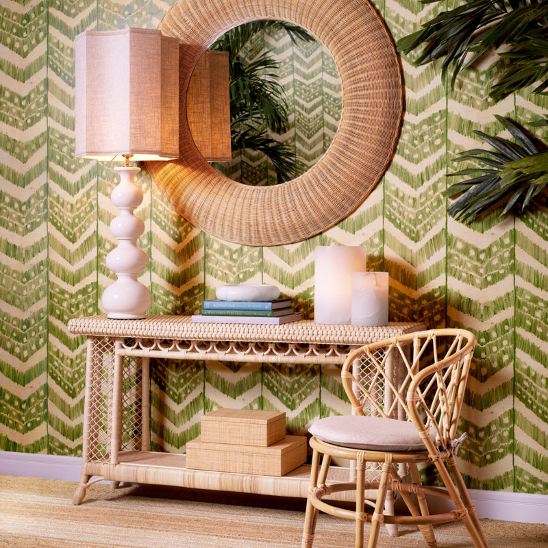 Idora Round Rattan Mirror