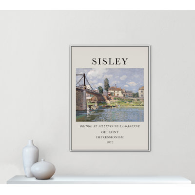 Old Masters Collection " The Bridge At Villeneuve " by Alfred Sisley