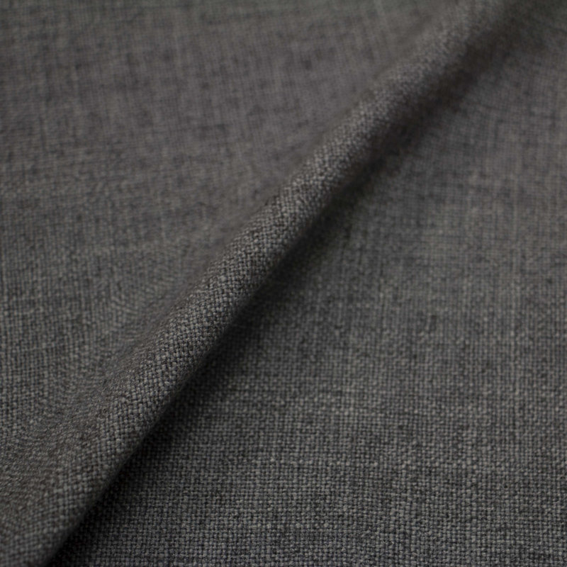 Dahlia Wavy Back Dining Chair, Zuma Charcoal Textured Linen