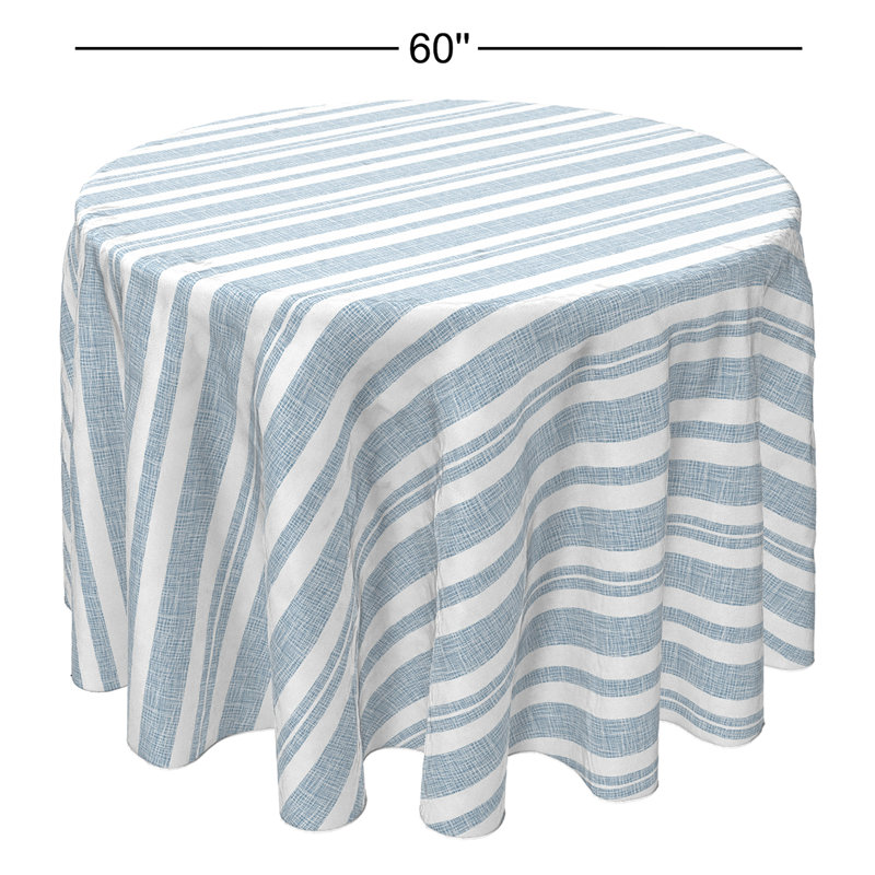 Werring Round Striped Cotton Twill Tablecloth