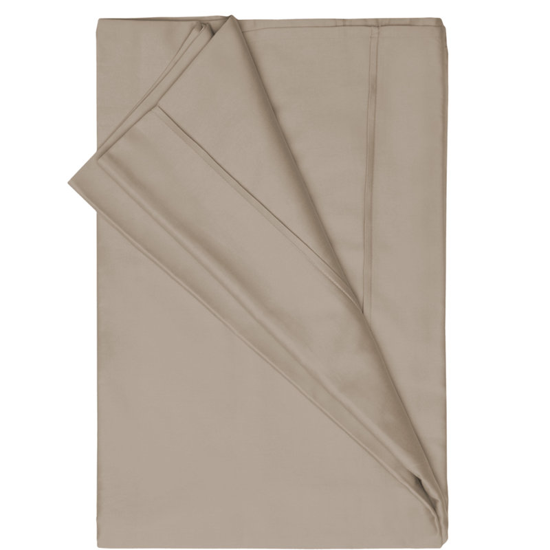 450 TC Pima Cotton Range 100% Cotton Sateen Flat Sheet, Single (3'), Oyster