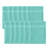 Willow 12 Pieces Towel Set – 100% Combed Cotton, Premium Quality 630 GSM, Turquoise, Ultra-Soft & Highly Absorbent (12 Bath Towels)-828768440-828768429