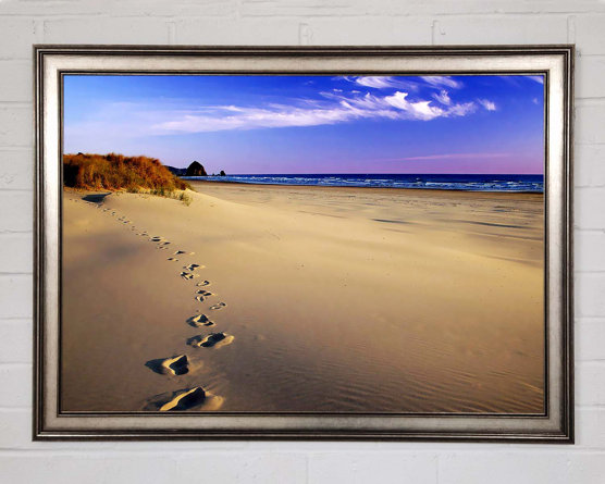 Footprints Of Time Framed Print