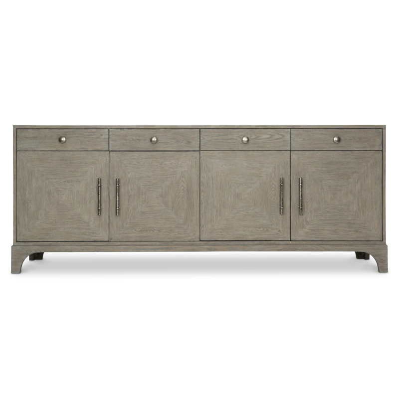 Albion Transitional Gray White Oak Sideboard with Cabinet