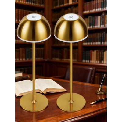 Rechargeable Cordless Table Lamp 2 Pack, Wireless Led Desk Light With Touch Control Stepless Dimming, Portable Battery Operated Lamp For Bedroom Nightstand Office Patio