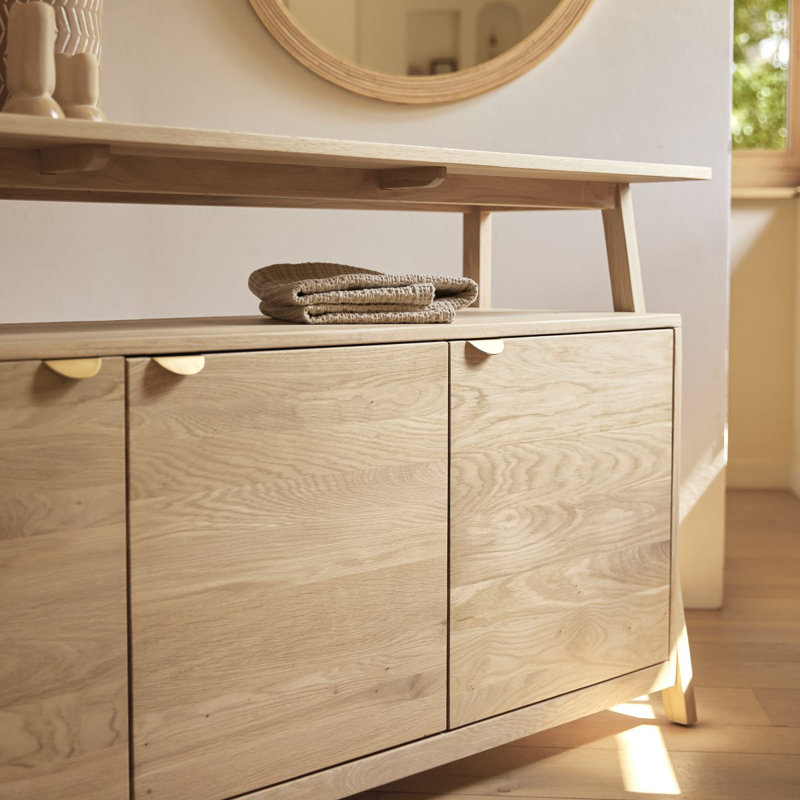 Pola 64.96'' W Solid Wood Sideboard