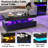 Bhhatu 4-piece Modern High Gloss Living Room Table Set,70" Fireplace Tv Stand, Coffee Table,2 End Table,Black-103896012