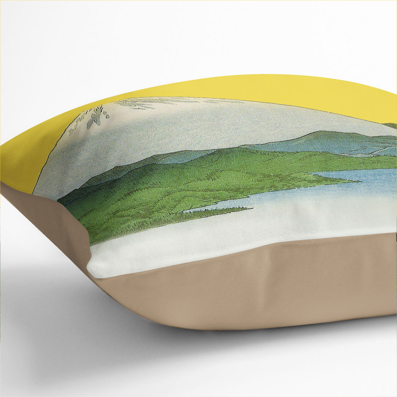 Mount Fuji V2 Scatter Cushion with Filling, 40cm H x 40cm W x 15cm D, Stone