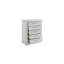 Commode 5 tiroirs en bois blanc Blanca