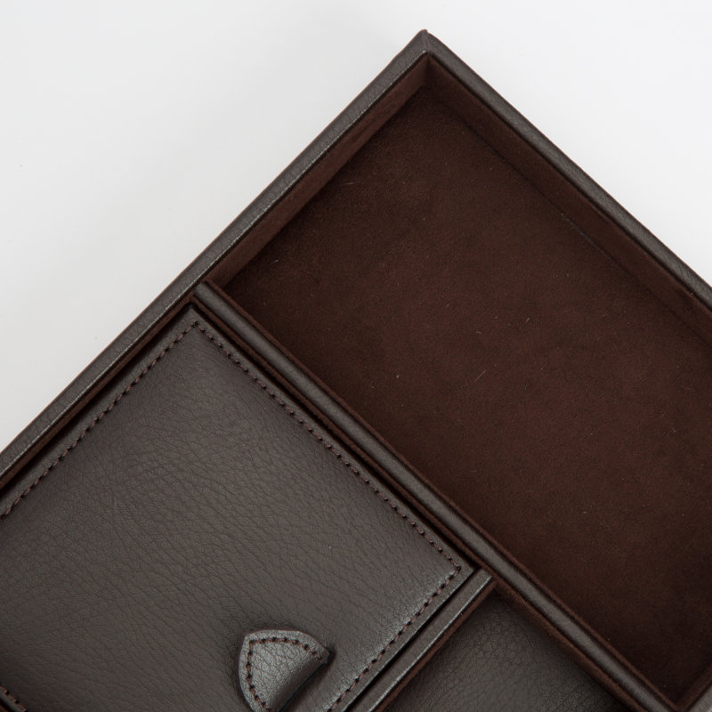 Plateau de rangement pour bijoux valet Persinger, Brun
