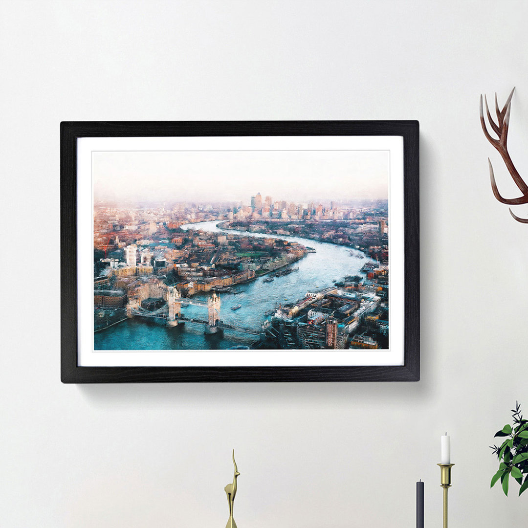 River Thames and London Skyline - Framed Print
