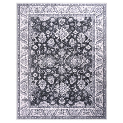 Fillender Washable Soft Vintage Rug Fashion Floral Rug For Living Room Dorm Decor