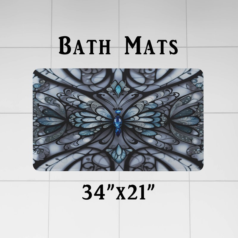 Rideau de douche avec tapis de bain, H 70 po x l 83 po