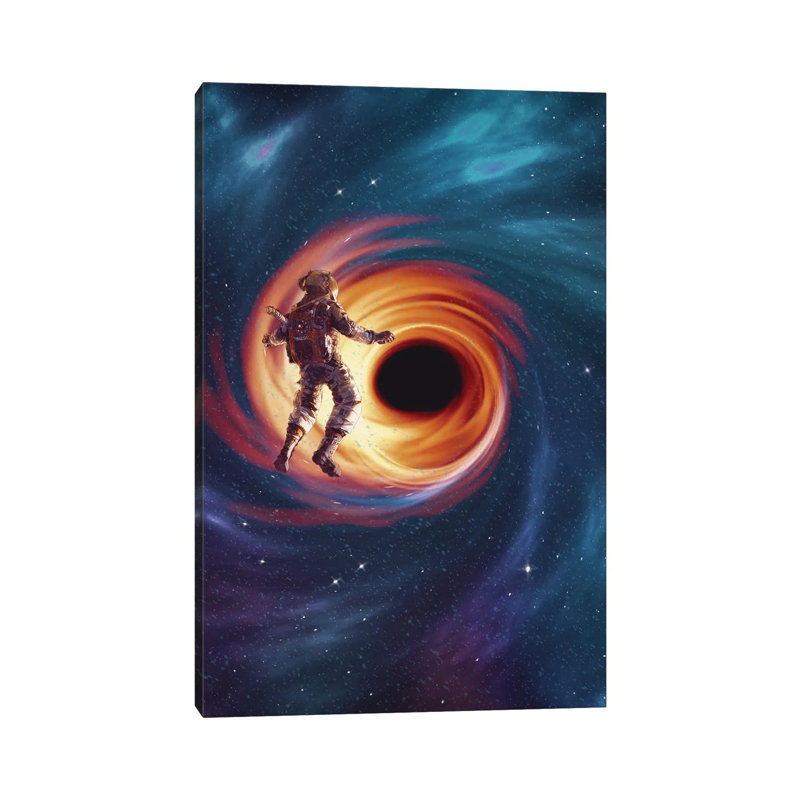 Black Hole by Marischa Becker - Wrapped Canvas Painting, 20.32 cm H x 30.48 cm W