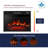 23" 3D Infrared Electric Fireplace Insert with IR Remote, Glass View & Adjustable Flames