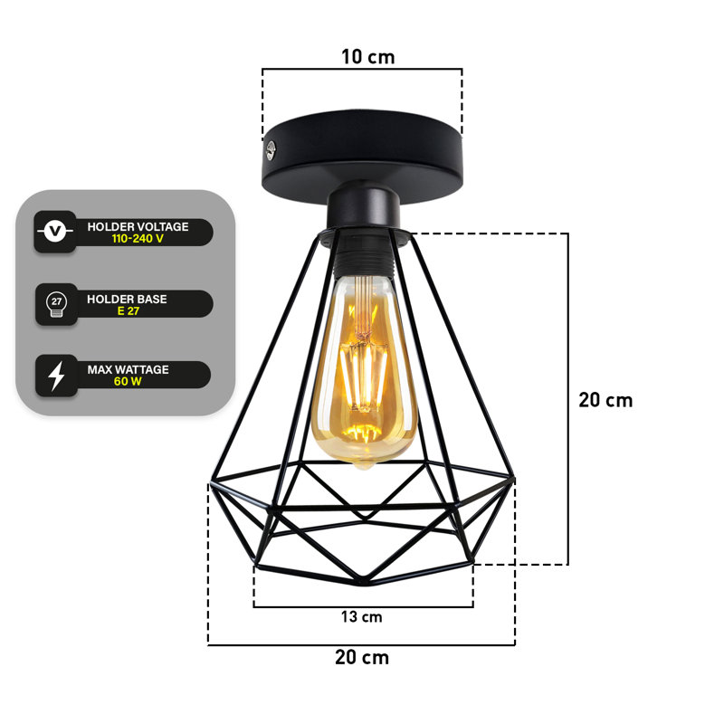 Bouzov Semi Flush Mount, Yes