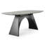 Colbert - Table de salle à manger moderne en marbre noir et blanc
