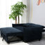 Futon de salon moderne de couleur bleu marine et canapé réglable