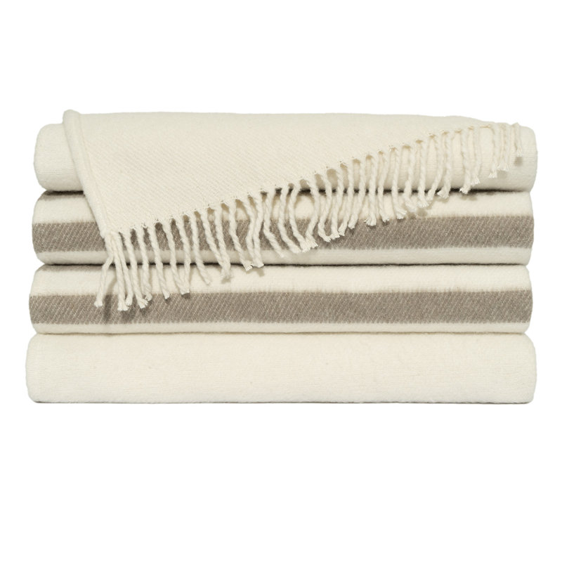 Nona Throw Blanket, Cream;Taupe