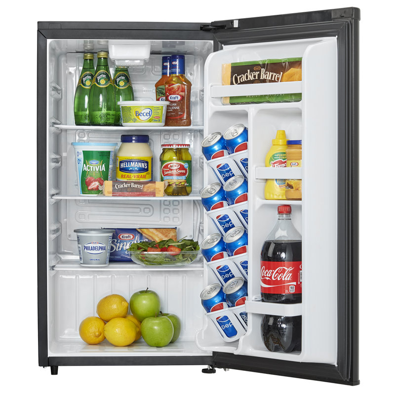 Danby Retro 3.3 Cubic Feet Freestanding Mini Fridge, Black