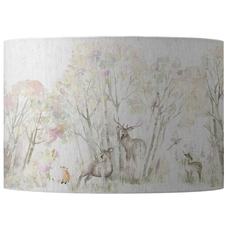 25 cm H Round Cotton Lamp Shade in Cream