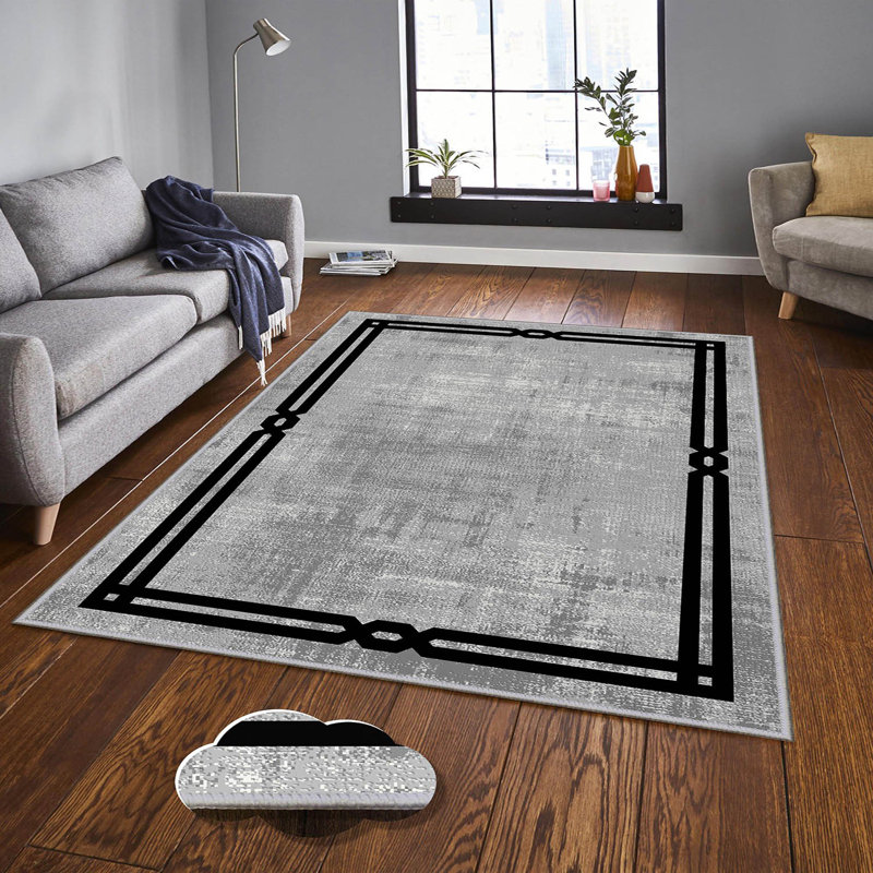 Luxurious 3D Printed Woven Carpet, 55.1 x 86.6 inches | 100% Polyester, Antibacterial, Machine Washable | Non-Slip PVC Felt Dot Underside, 0.3 in Pile Height | Perfect for Living Room, Bedroom & Home Decor