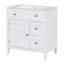 Meuble-lavabo 30 po avec comptoir, meuble-lavabo avec porte et deux tiroirs, structure en bois massif, un paquet