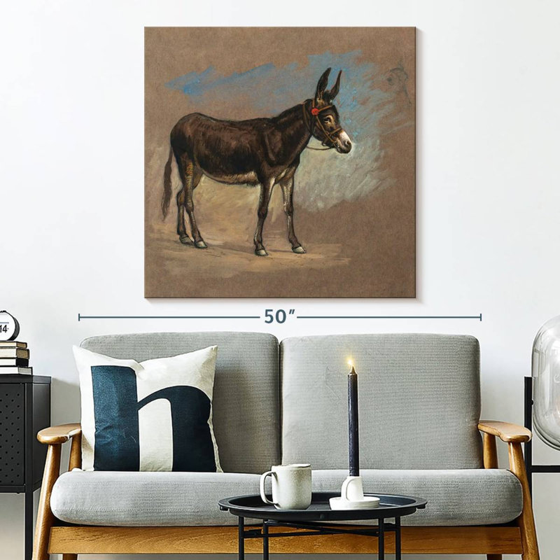 Brampt Study. A Mule, 33" H x 33" W