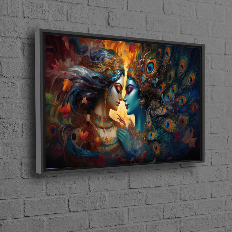 Print on Canvas, 25 cm H x 35 cm W, Black Floater Framed