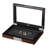 Wood Cufflink Box With Glass Window Cufflink Display Case Ring Organizer And Cufflink Box Hold 36-46 Pairs