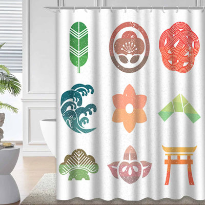 Green Waterproof Shower Curtain,Shower Curtains for Bathroom with 12 Hooks