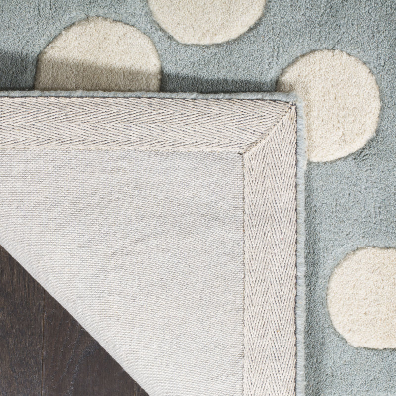 Candelo Soho Hand Tufted Wool And Viscose Polka Dots Rug, Runner 2'6" x 8'