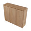 Armoire latérale de salle de bain 12 po, 3 portes à fermeture douce, conception à fixation flottante, rangement pour salle de bain