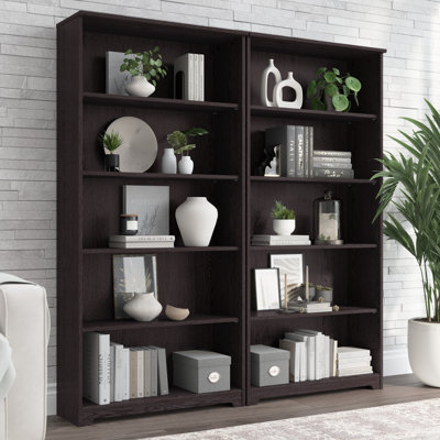 66.3" H Manufactured Wood 5-Shelf Bookcase