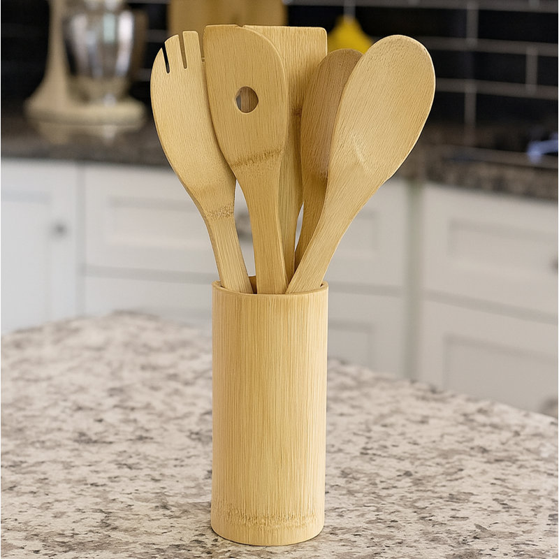 Bamboo Cooking Kitchen Utensil 6 Piece Set