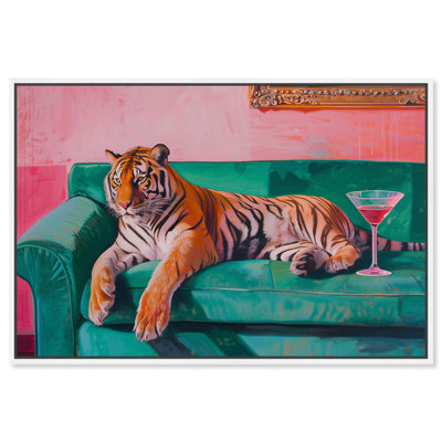 «Lounging Tiger», toile Art Feline par Art Remedy