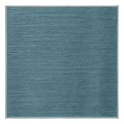 Tapis bleu uni lavable à la machine