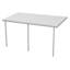 Auvent de patio en pente blanc-24737630