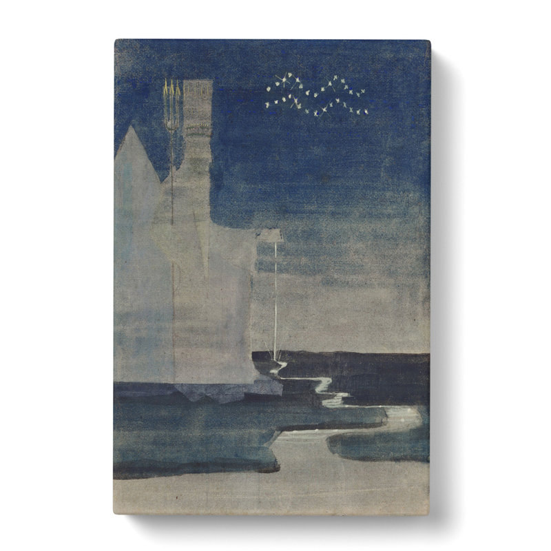 Sun Passing Aquarius by Mikalojus Konstantinas - Wrapped Canvas Painting, 35cm H x 35cm W x 3cm D