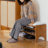 Brown Upholstered Bench
