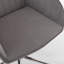 Chaise de bureau Home Velvet Grey, conception ergonomique avec base pivotante solide pour le bureau, coussin en velours et métal-121106560