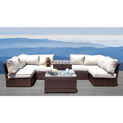 Vasil Fully Assembled 4 - Person Seating Group with Cushions