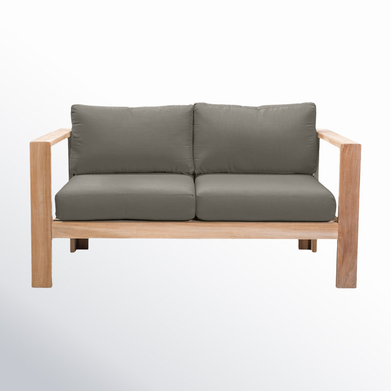 Ando Loveseat with Cushions, Canvas Charcoal Sunbrella® Canvas