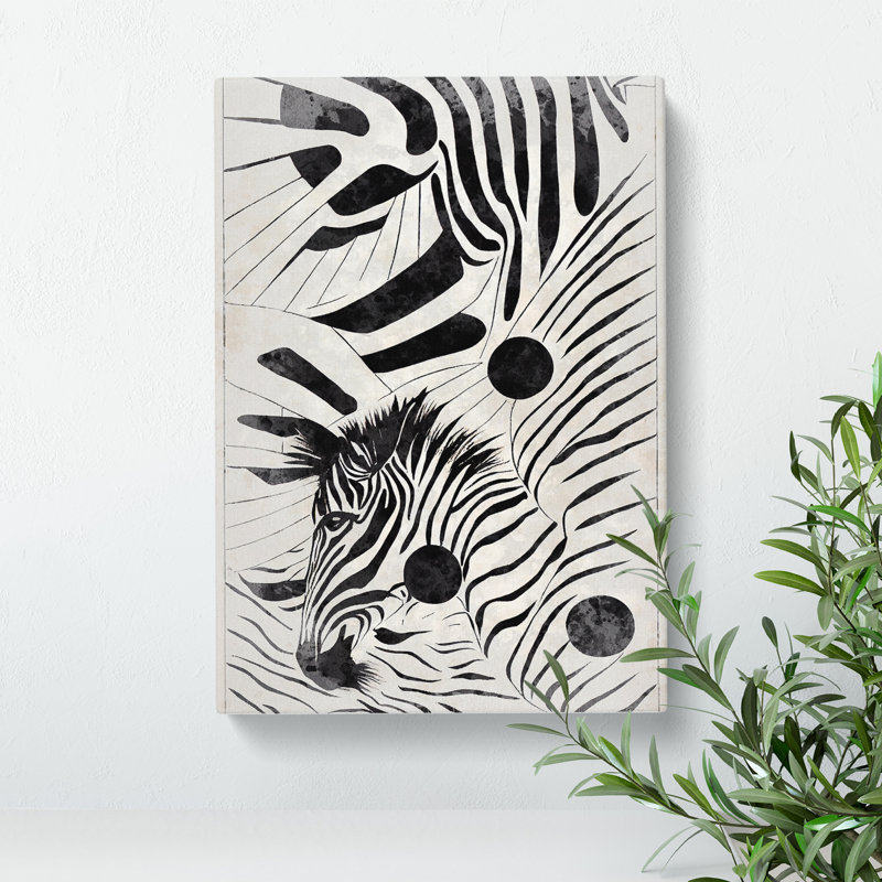 Zebra Art No.1 Abstract - Wrapped Canvas, 76cm H x 50cm W x 3cm D