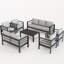 Ensemble de patio complet pour 9 personnes avec coussins-105833642