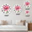 Horloge murale traditionnelle rose vif-2050943575